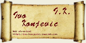 Ivo Konjević vizit kartica